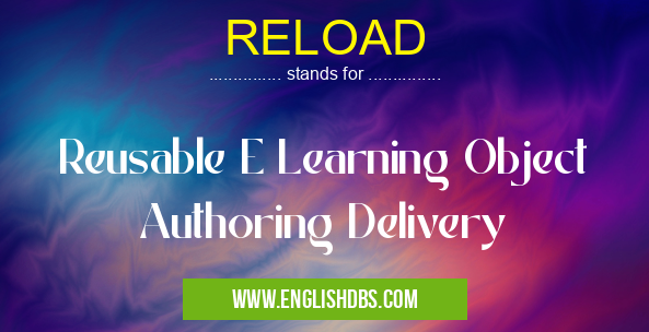 RELOAD means Reusable E Learning Object Authoring Delivery RELOAD