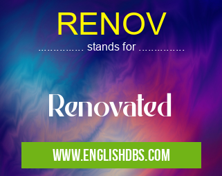 RENOV means Renovated RENOV