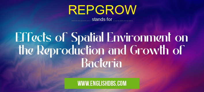 REPGROW means Effects of Spatial Environment on the Reproduction and Growth of Bacteria REPGROW