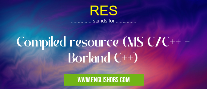 RES means Compiled resource (MS C/C++ - Borland C++) RES