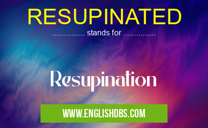 RESUPINATED means Resupination RESUPINATED