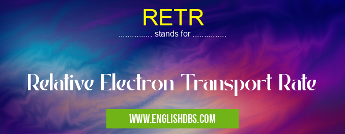 RETR means Relative Electron Transport Rate RETR