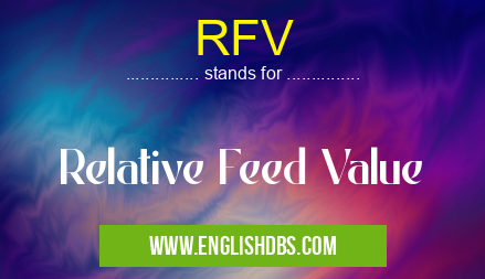RFV means Relative Feed Value RFV