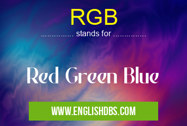RGB means Red Green Blue RGB