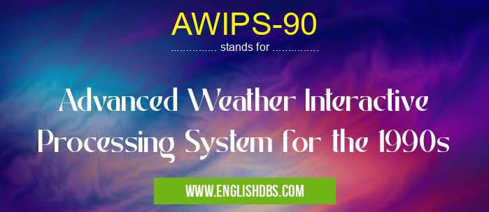 AWIPS-90 means Advanced Weather Interactive Processing System for the 1990s AWIPS-90