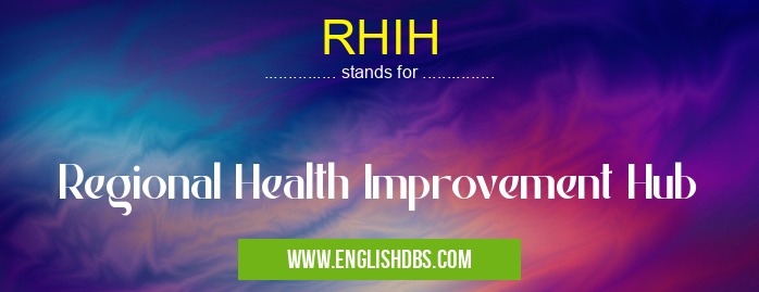 RHIH means Regional Health Improvement Hub RHIH