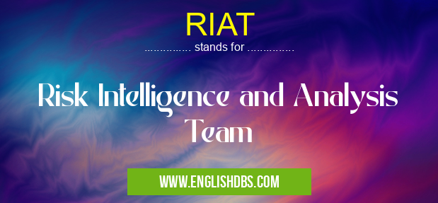RIAT means Risk Intelligence and Analysis Team RIAT