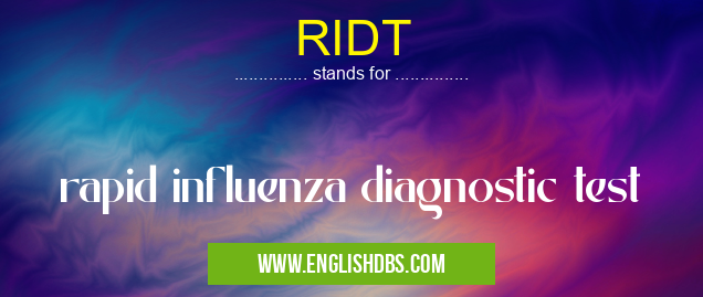 RIDT means rapid influenza diagnostic test RIDT