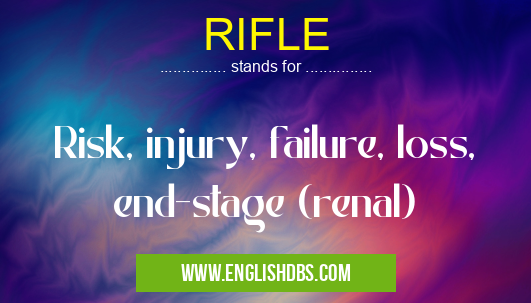 RIFLE means Risk, injury, failure, loss, end-stage (renal) RIFLE