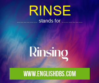 RINSE means Rinsing RINSE
