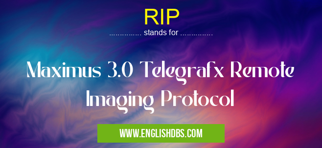 RIP means Maximus 3.0 Telegrafx Remote Imaging Protocol RIP