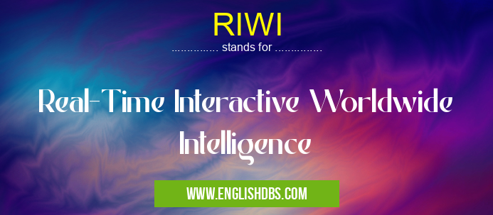 RIWI means Real-Time Interactive Worldwide Intelligence RIWI