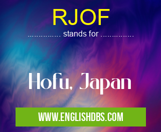 RJOF means Hofu, Japan RJOF