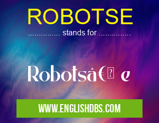 ROBOTSE means Robots†e ROBOTSE
