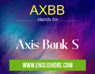 AXBB means Axis Bank S AXBB