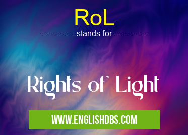 RoL means Rights of Light RoL