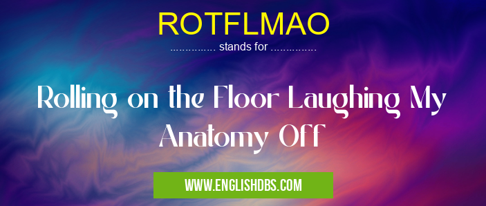 ROTFLMAO means Rolling on the Floor Laughing My Anatomy Off ROTFLMAO