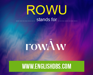 ROWU means rowów ROWU