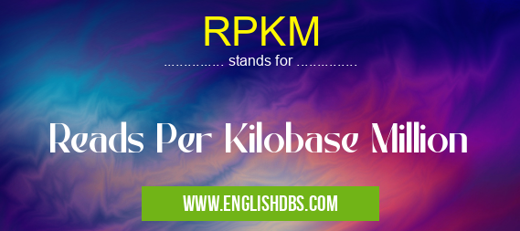 RPKM means Reads Per Kilobase Million RPKM