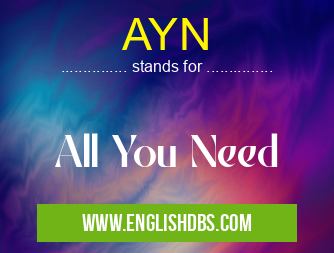 AYN means All You Need AYN