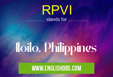 RPVI means Iloilo, Philippines RPVI
