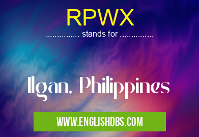 RPWX means Ilgan, Philippines RPWX