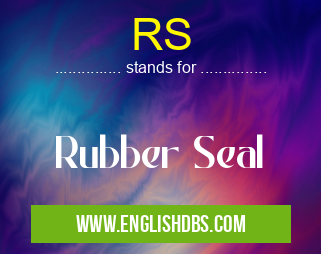 RS means Rubber Seal RS
