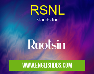 RSNL means Ruotsin RSNL