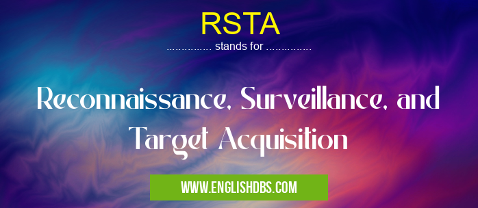 RSTA means Reconnaissance, Surveillance, and Target Acquisition RSTA