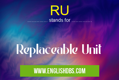 RU means Replaceable Unit RU