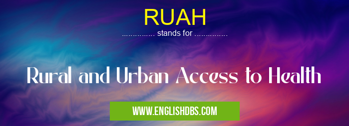 RUAH means Rural and Urban Access to Health RUAH