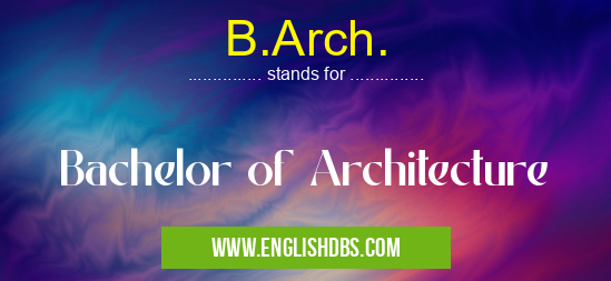 B.Arch.