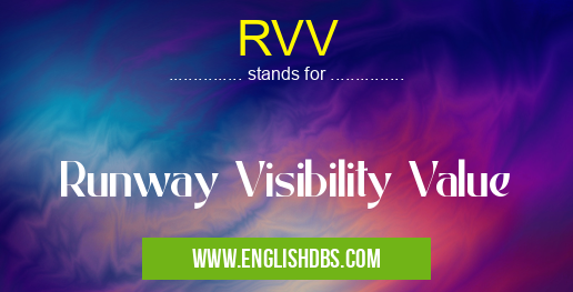 RVV means Runway Visibility Value RVV