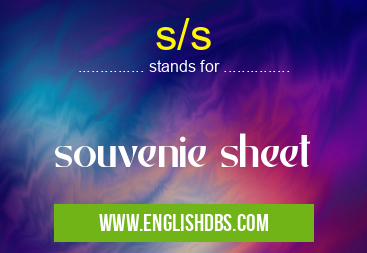 s/s means souvenie sheet s/s