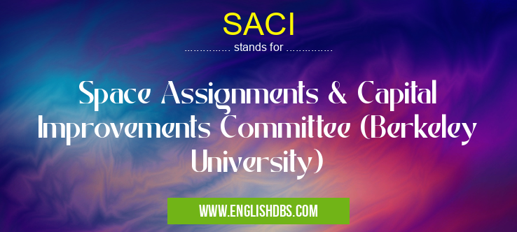 SACI means Space Assignments & Capital Improvements Committee (Berkeley University) SACI
