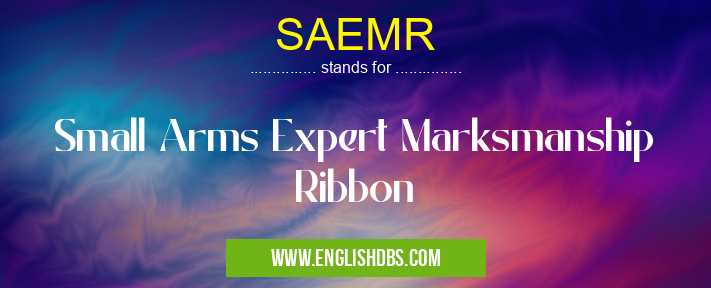 SAEMR means Small Arms Expert Marksmanship Ribbon SAEMR