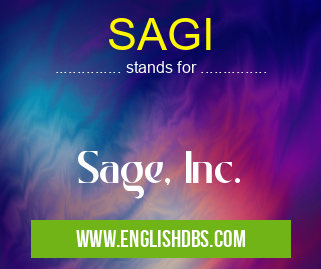SAGI means Sage, Inc. SAGI