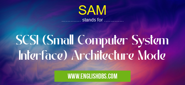SAM means SCSI (Small Computer System Interface) Architecture Mode SAM