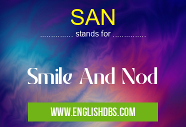 SAN means Smile And Nod SAN