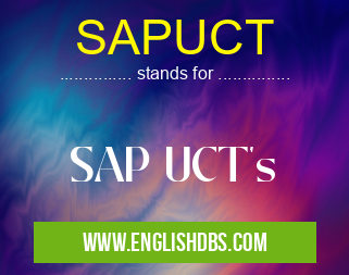 SAPUCT means SAP UCT's SAPUCT