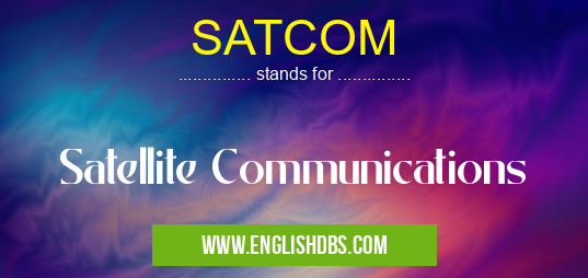 SATCOM means Satellite Communications SATCOM