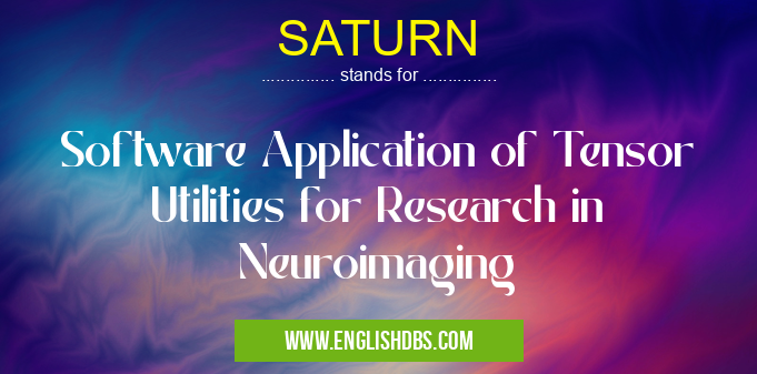 SATURN means Software Application of Tensor Utilities for Research in Neuroimaging SATURN