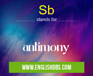 Sb means antimony Sb