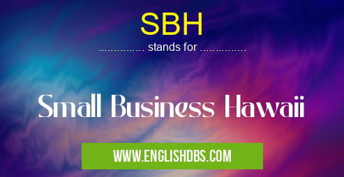 SBH means Small Business Hawaii SBH
