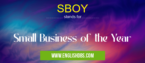 SBOY means Small Business of the Year SBOY