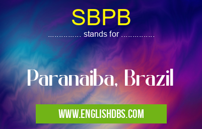 SBPB means Paranaiba, Brazil SBPB