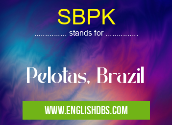 SBPK means Pelotas, Brazil SBPK