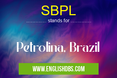 SBPL means Petrolina, Brazil SBPL