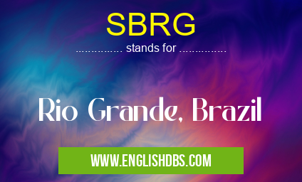 SBRG means Rio Grande, Brazil SBRG