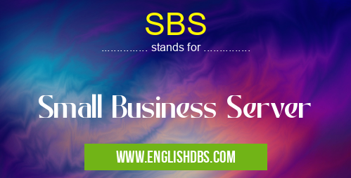 SBS means Small Business Server SBS